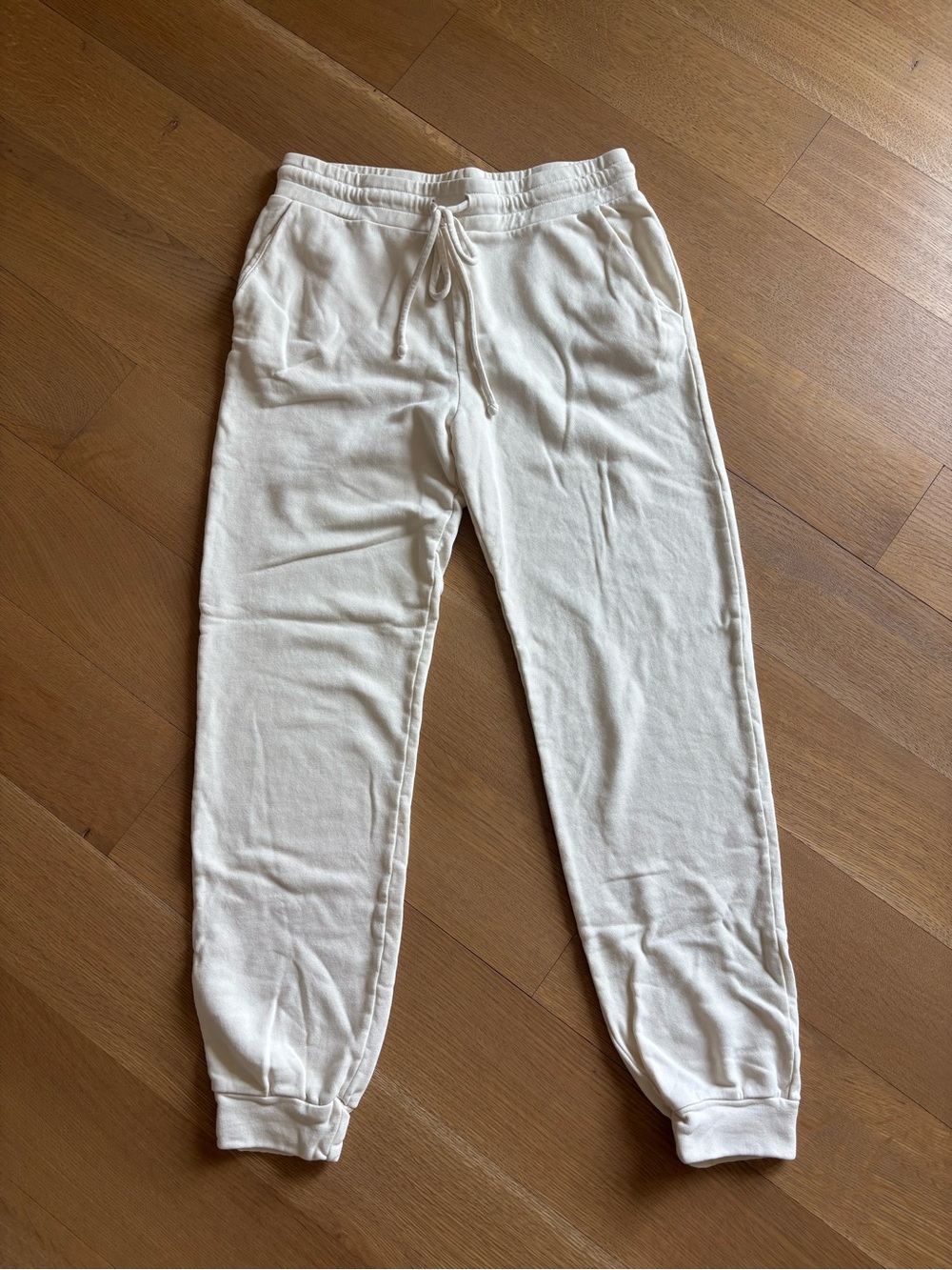 Lanston Cream Drawstring Jogger Sweatpants
